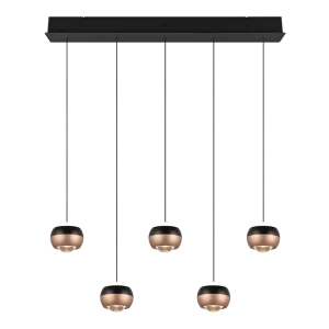 Trio Select hanglamp Orbit 5-lichts metaal mat zwart